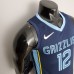 75th Anniversary Memphis Grizzlies MORANT#12 Navy Blue NBA Jersey-6844654