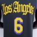 2021 JAMES#6 Los Angeles Lakers Black Latin Black NBA Jersey-7813397
