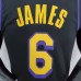 2021 JAMES#6 Los Angeles Lakers Black Latin Black NBA Jersey-7813397