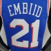 75th Anniversary Philadelphia 76ers EMBIID#21 Blue NBA Jersey-2289951