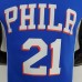 75th Anniversary Philadelphia 76ers EMBIID#21 Blue NBA Jersey-2289951