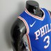 75th Anniversary Philadelphia 76ers IVERSON#3 Blue NBA Jersey-8321328
