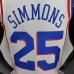 75th Anniversary Philadelphia 76ers SIMMONS#25 White NBA Jersey-4493304