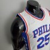 75th Anniversary Philadelphia 76ers SIMMONS#25 White NBA Jersey-4493304
