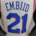 75th Anniversary Philadelphia 76ers EMBIID#21 White NBA Jersey-5890210