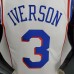 75th Anniversary Philadelphia 76ers IVERSON#3 White NBA Jersey-1261384