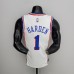 75th Anniversary Philadelphia 76ers HARDEN#1 White NBA Jersey-6295554