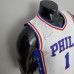 75th Anniversary Philadelphia 76ers HARDEN#1 White NBA Jersey-6295554