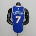 75th Anniversary Anthony #7 New York Knicks Jordan Limited Blue NBA Jersey-8315036