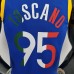 75th Anniversary Toscano#95 Golden State Warriors Mexico Exclusive Blue NBA Jersey-9977885
