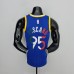 75th Anniversary Toscano#95 Golden State Warriors Mexico Exclusive Blue NBA Jersey-9977885