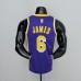 75th Anniversary James #6 Los Angeles Lakers Jordan Purple NBA Jersey-4627330