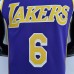75th Anniversary James #6 Los Angeles Lakers Jordan Purple NBA Jersey-4627330