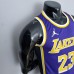 75th Anniversary James #23 Los Angeles Lakers Jordan Purple NBA Jersey-543483