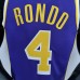 75th Anniversary Rondo #4 Los Angeles Lakers Jordan Purple NBA Jersey-5457944