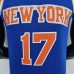 75th Anniversary Lin #17 New York Knicks Blue NBA Jersey-2950611