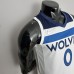 75th Anniversary Minnesota Timberwolves Russell #0 Royal White NBA Jersey-8454726