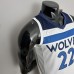 75th Anniversary Minnesota Timberwolves Wiggins #22 Royal White NBA Jersey-6764424