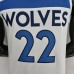 75th Anniversary Minnesota Timberwolves Wiggins #22 Royal White NBA Jersey-6764424