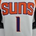 75th Anniversary Booker #1 Phoenix Suns White NBA Jersey-1766543