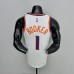 75th Anniversary Booker #1 Phoenix Suns White NBA Jersey-1766543