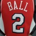 75th Anniversary 2022 Season Chicago Bulls BALL #2 City Edition Red NBA Jersey-1909761