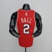 75th Anniversary 2022 Season Chicago Bulls BALL #2 City Edition Red NBA Jersey-1909761