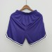 2022 Los Angeles Lakers NBA US Training Shorts Purple-8837076