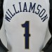 75th Anniversary New Orleans Pelicans Williamson#1 White NBA Jersey-5814526