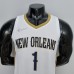75th Anniversary New Orleans Pelicans Williamson#1 White NBA Jersey-5814526
