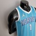 75th Anniversary Ball #1 Charlotte Hornets Blue NBA Jersey-9226055