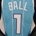 75th Anniversary Ball #1 Charlotte Hornets Blue NBA Jersey-9226055