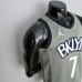 75th Anniversary Durant #7 Brooklyn Nets City Edition Gray NBA Jersey-9537438