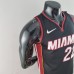 75th Anniversary Miami Heat BUTLER#22 black NBA Jersey-5698388