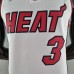 75th Anniversary Miami Heat WADE #3 White NBA Jersey-1544344