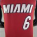 75th Anniversary Miami Heat Jordan JAMES #6 Burgundy NBA Jersey-9761446