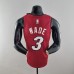 75th Anniversary Miami Heat Jordan WADE #3 Burgundy NBA Jersey-4427427