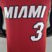 75th Anniversary Miami Heat Jordan WADE #3 Burgundy NBA Jersey-4427427