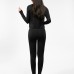 3 Piece Set Quick drying For Women Running Fitness Sports Wear Fitness Clothing Women Training Set Sport Suit-Black/White-8262381