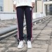 Fashion Casual Long Pants-Black/Red-1160494