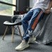 Fashion Casual Long Pants-Blue-211765