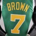 Boston Celtics BROWN#7 Green Gold NBA Jersey-5939402