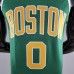 Boston Celtics Tatum #0 Green Gold NBA Jersey-9369468