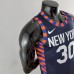 New York Knicks RANDLE #30 Striped NBA Jersey-6768197