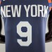 New York Knicks Barrett #9 Striped NBA Jersey-7841958