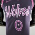 Minnesota Timberwolves RUSSELL#0 Black and Purple NBA Jersey-9661549