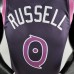 Minnesota Timberwolves RUSSELL#0 Black and Purple NBA Jersey-9661549