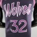 Minnesota Timberwolves TOWNS#32 Black and Purple NBA Jersey-7381495