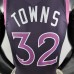 Minnesota Timberwolves TOWNS#32 Black and Purple NBA Jersey-7381495