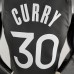 2020 Curry#30 Warriors City Edition Black and Grey NBA Jersey-7443439